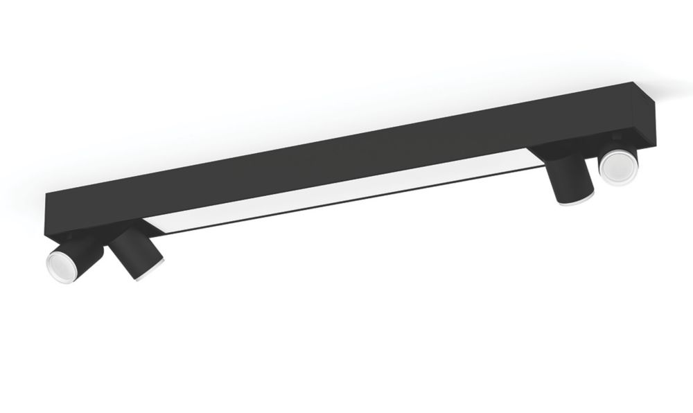 Image of Philips Hue Centris RGB & White LED 4-Spot Ceiling Light Black 6W 4200lm 