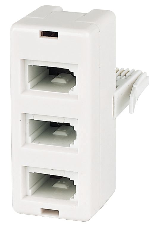 Image of Philex RJ11 Triple Telephone Adaptor 