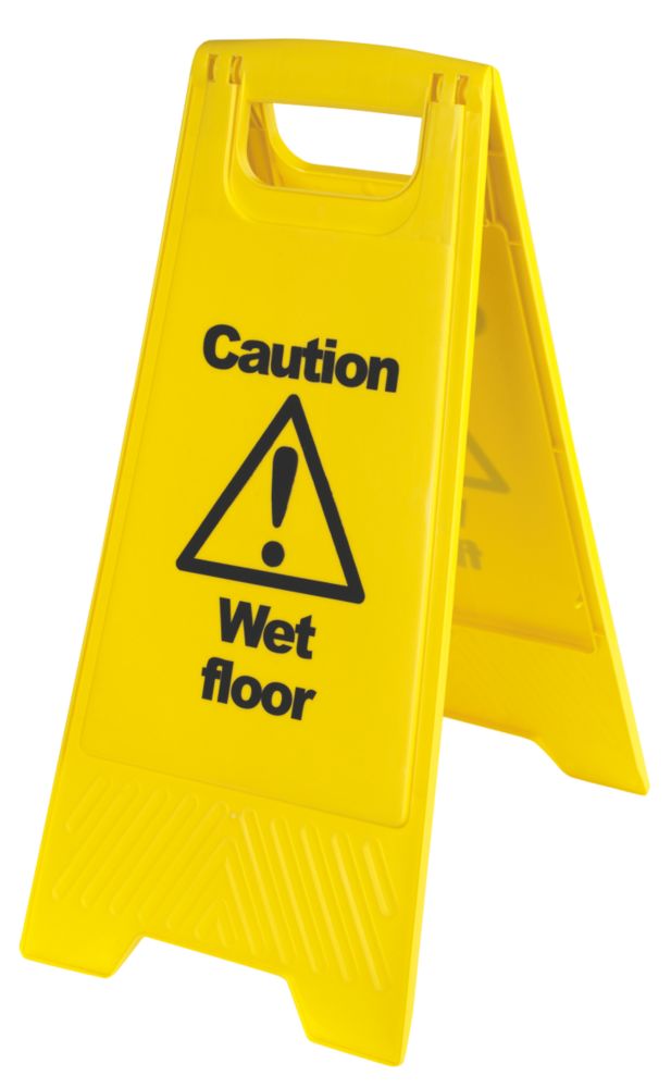 Image of Caution Wet Floor A-Frame Safety Sign 600mm x 290mm 