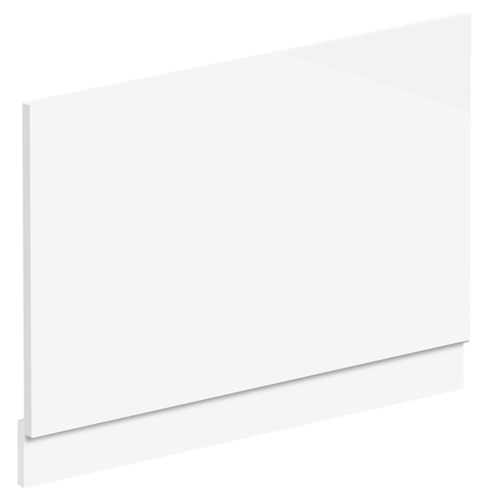 Image of Highlife Bathrooms Halite Adjustable End Bath Panel 750mm Gloss White 