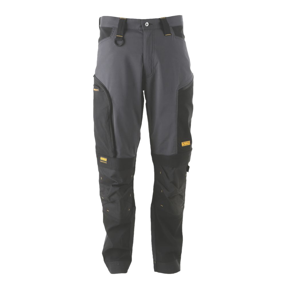 Image of DeWalt Waterford Work Trouser Grey/Black 30" W 31" L 