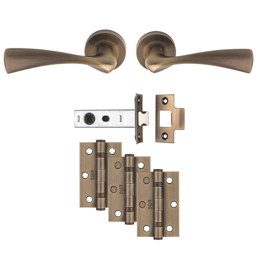 Image of Carlisle Brass Sintra Door Handle Pair Antique Brass 