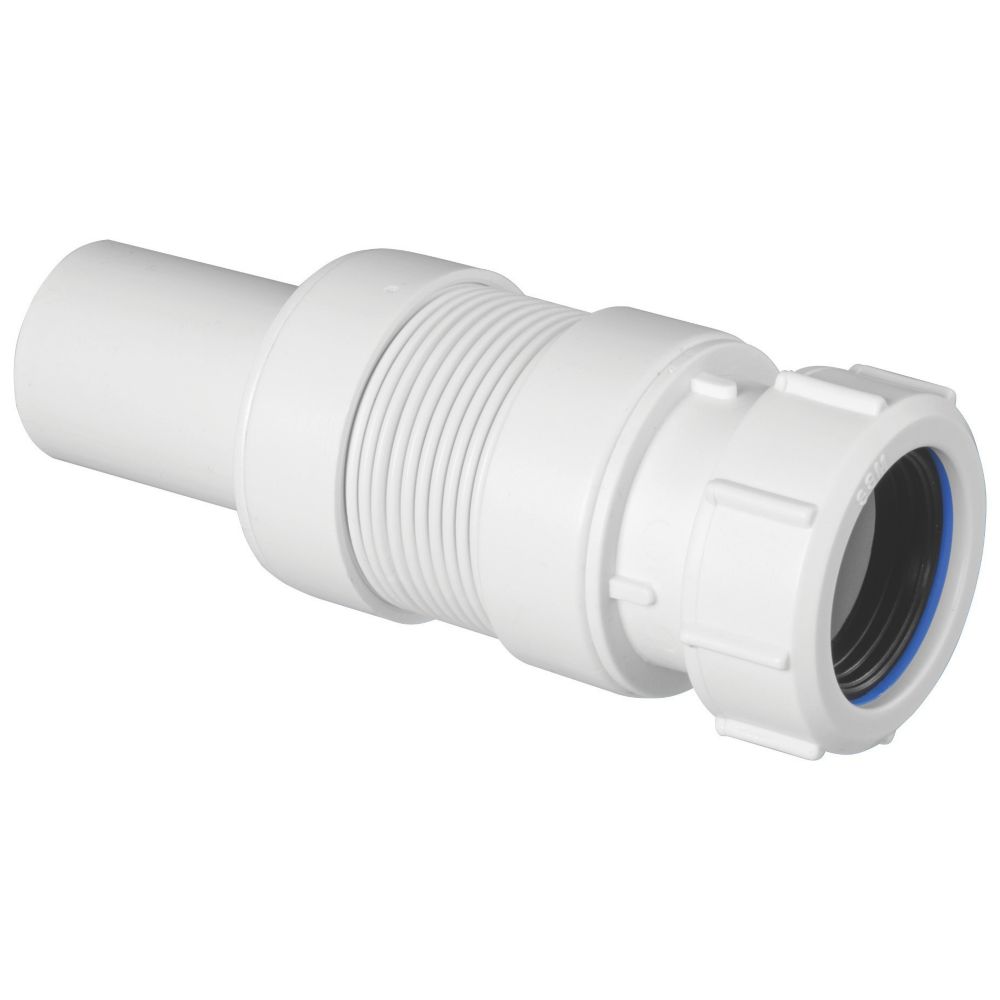 Image of McAlpine Miniflex-4 Flexible Connector White 32mm x 125-175mm 