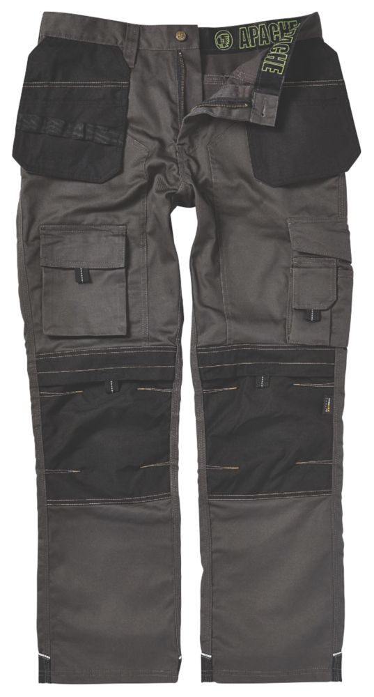 Image of Apache APKHT Holster Pocket Trousers Grey/Black 38" W 33" L 