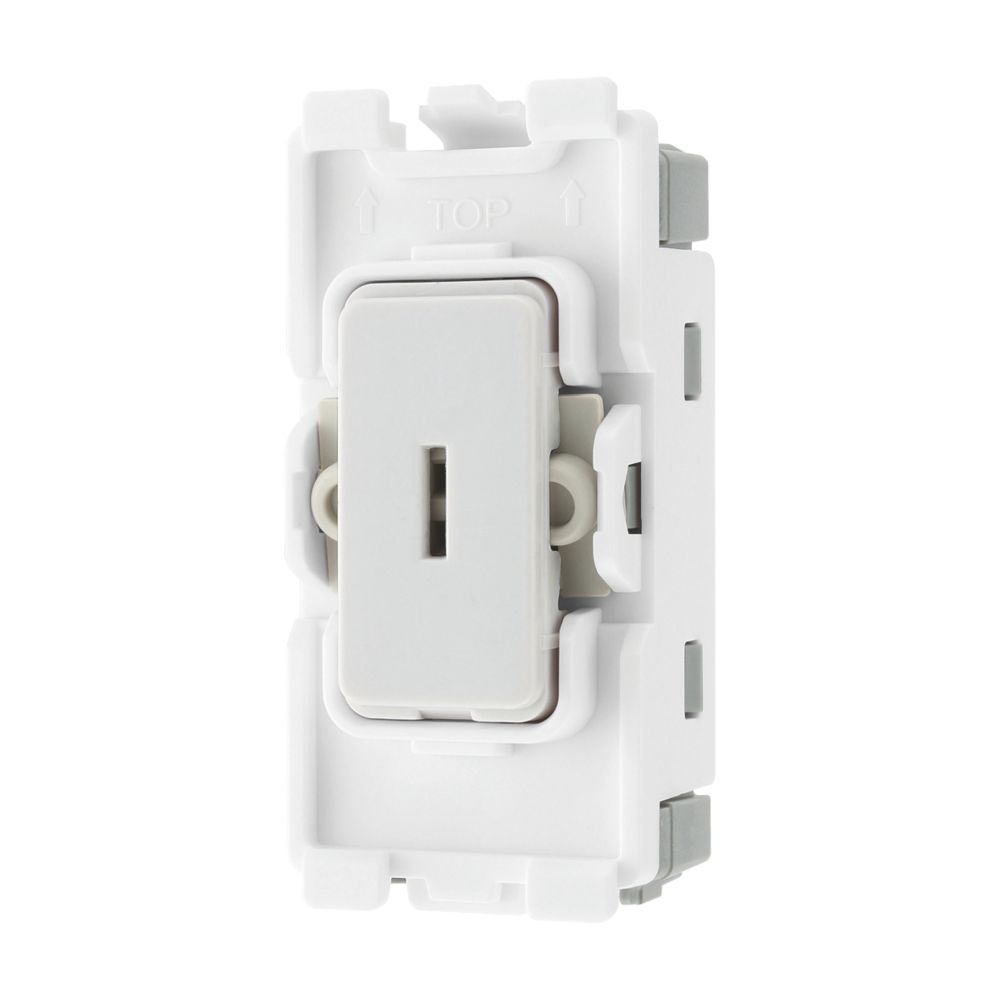 Image of British General Nexus Grid 20A Grid DP Key Switch White 