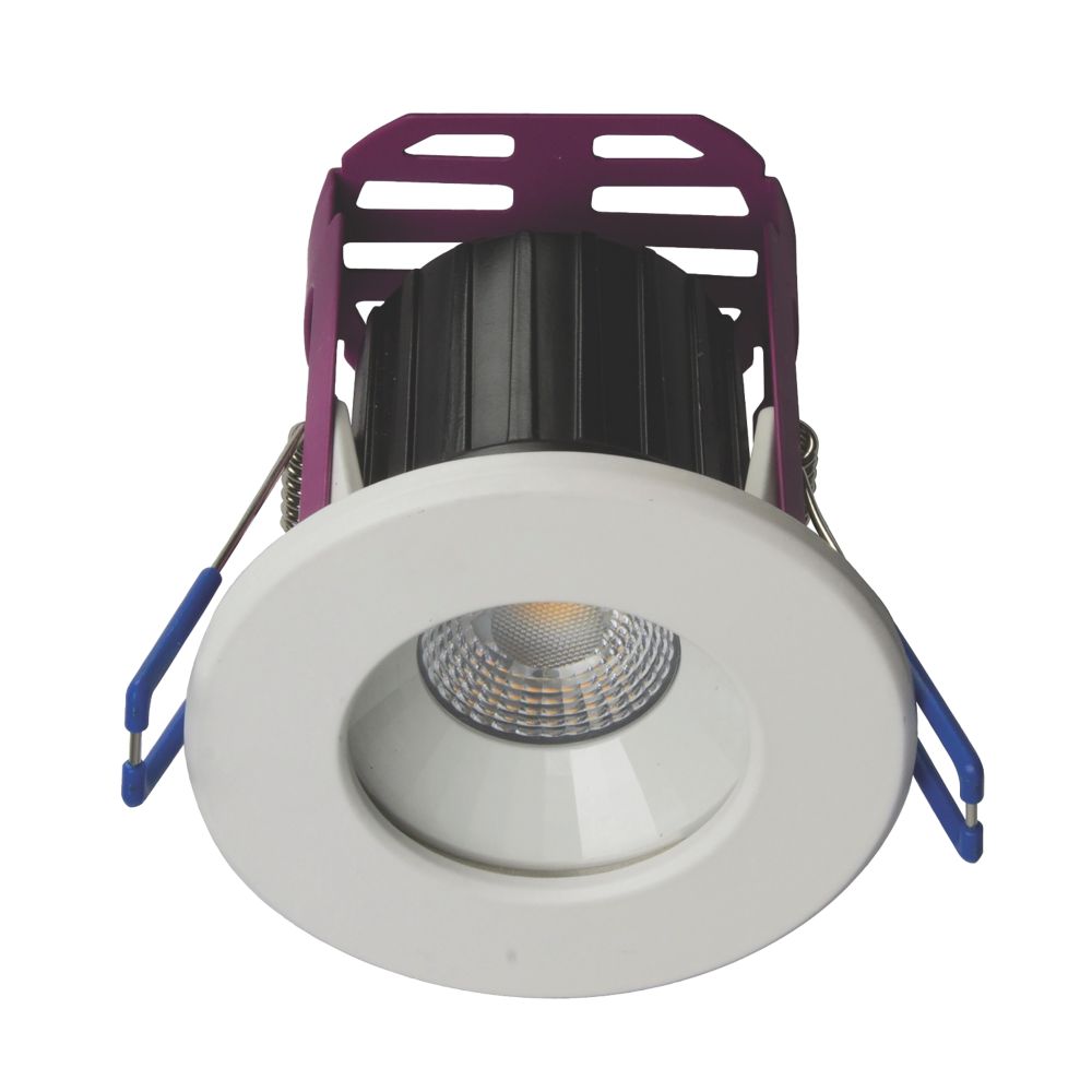 Image of Robus Ramada Fixed Fire Rated LED Downlight White / Brushed Chrome 7W 590lm 