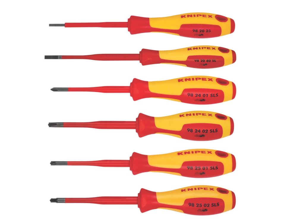 Image of Knipex Mixed VDE Screwdriver Set 6 Pack 