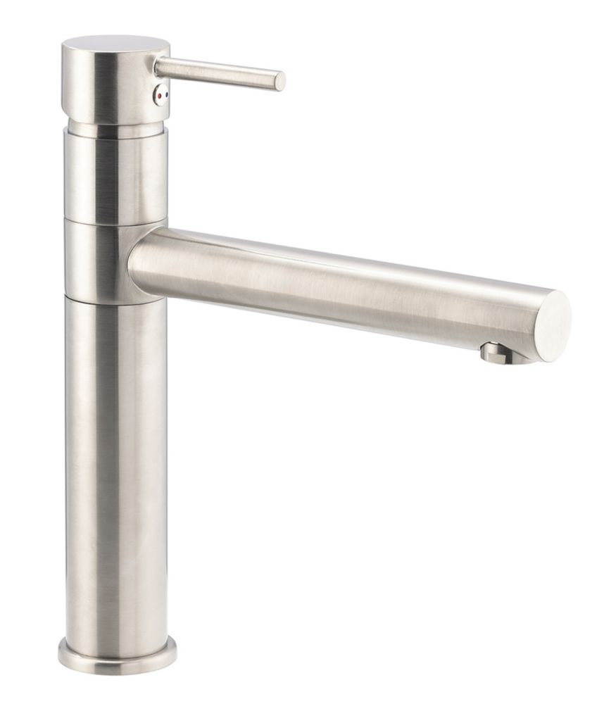 Image of Streame by Abode Tower Top Single Lever Mono Mixer Kitchen Tap Brushed Nickel 