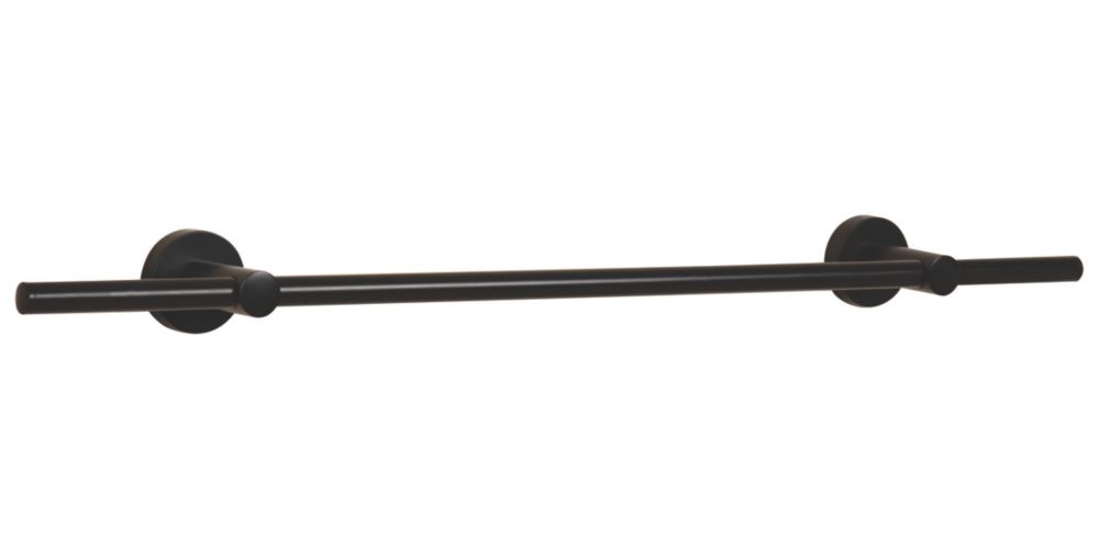 Image of Croydex Epsom Flexi-Fix Towel Rail Black 701mm x 82mm x 54mm 