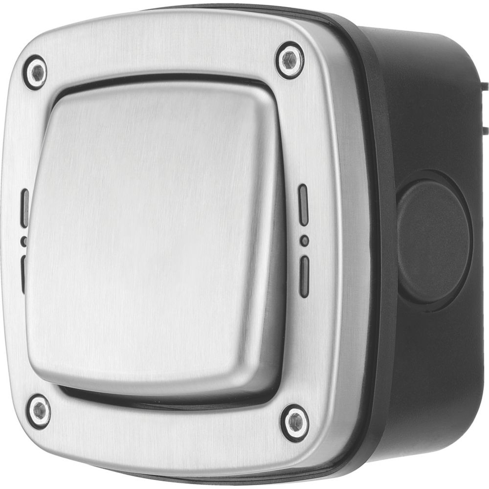 Image of British General Decorative Weatherproof IP66 20A 1-Gang 2-Way Weatherproof Outdoor Switch with LED 