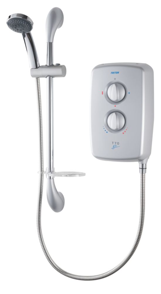 Image of Triton T70gsi Satin Silver 8.5kW Manual Electric Shower 