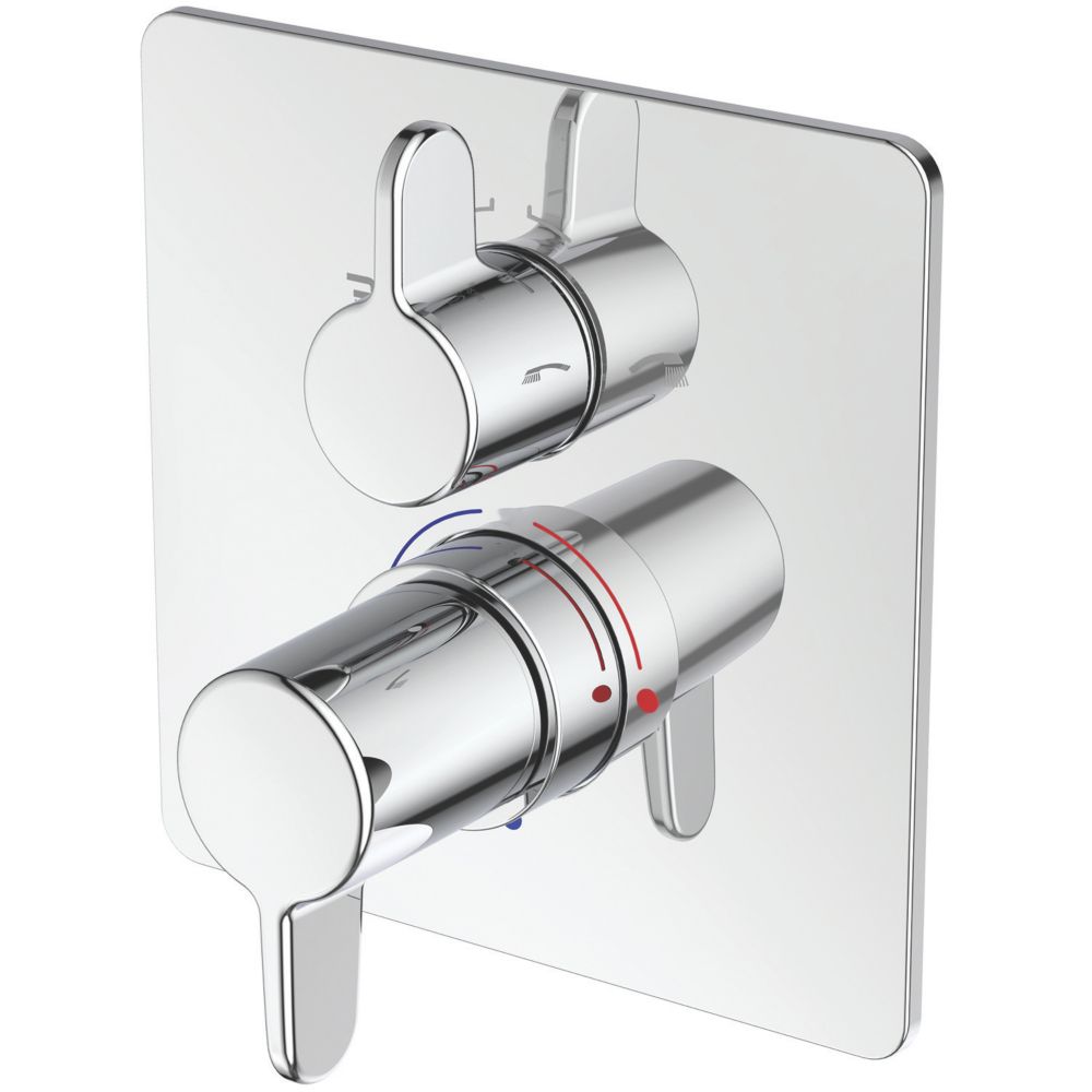 Image of Ideal Standard Easybox Concealed Built-In Thermostatic Shower Mixer with Diverter Fixed Chrome 