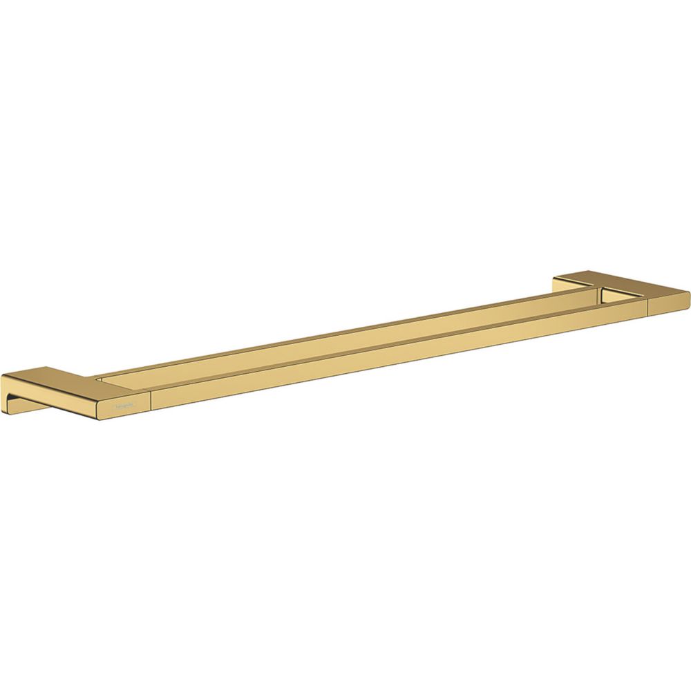 Image of Hansgrohe AddStoris Double Bath Towel Rail Polished Gold Optic 648mm x 124mm x 32mm 