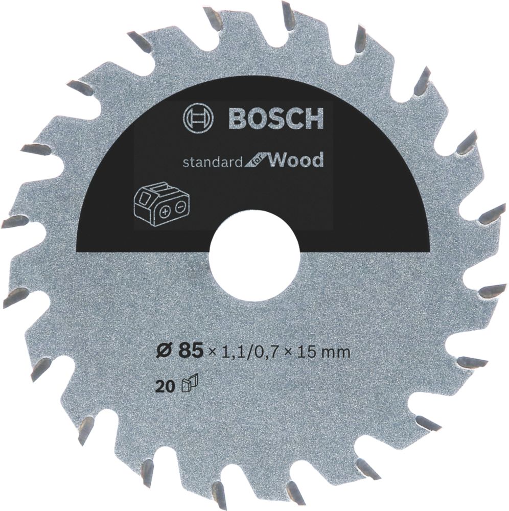 Image of Bosch 2608837666 Wood Circular Saw Blade 85mm x 15mm 20T 