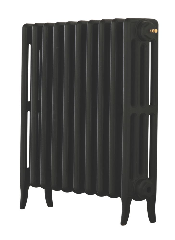 Image of Arroll Neo-Classic 4-Column Cast Iron Radiator 660mm x 634mm Black 2661BTU 