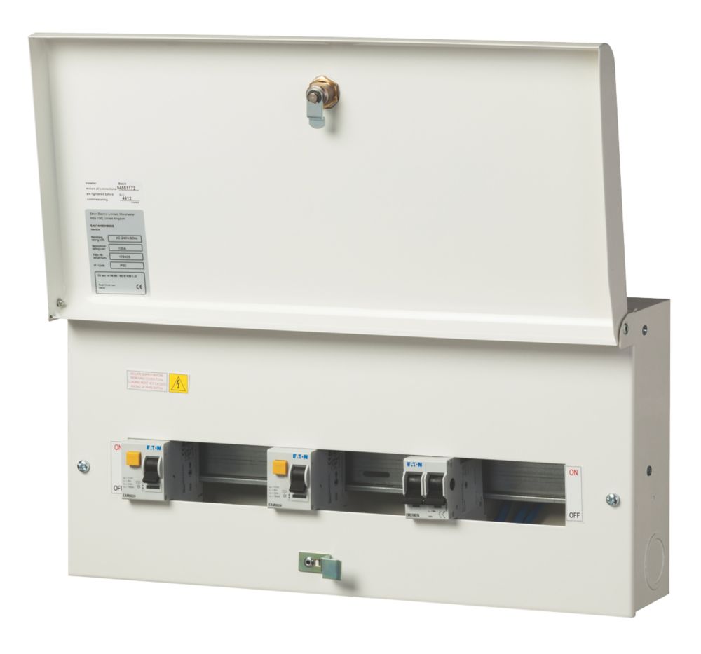 Image of Eaton Memera 10-Module 10-Way Part-Populated Dual RCD Consumer Unit 