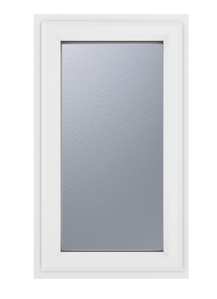 Image of Crystal Left-Hand Opening Obscure Triple-Glazed Casement White uPVC Window 610mm x 1190mm 