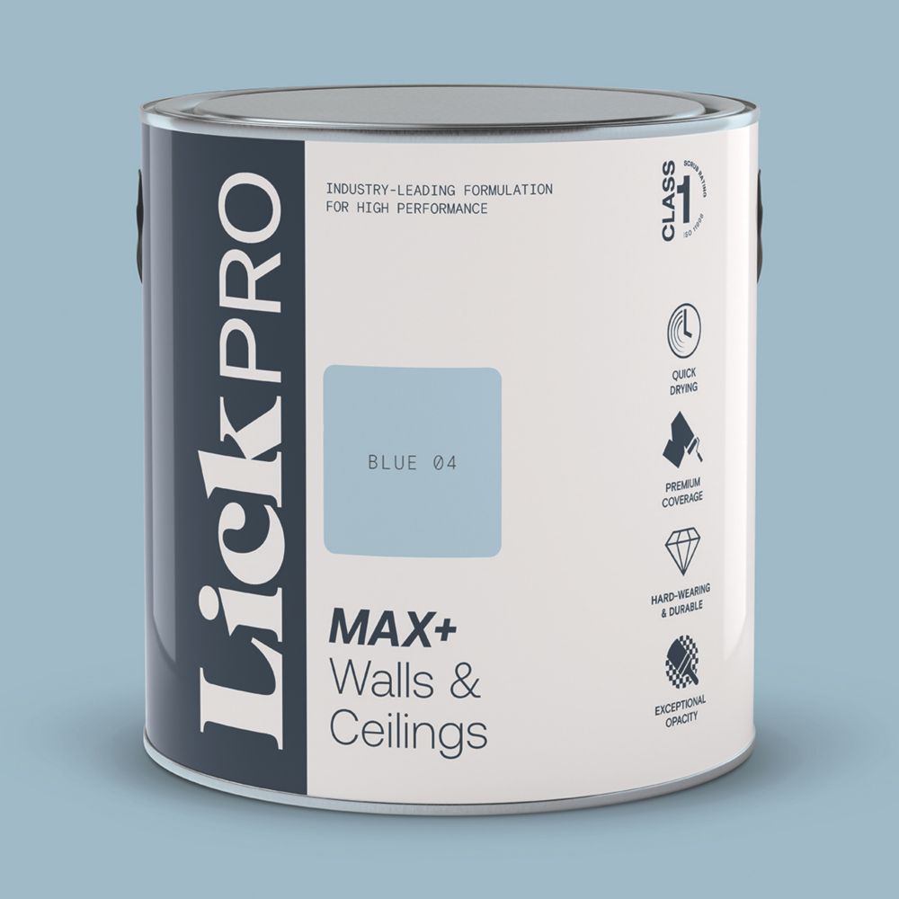 Image of LickPro Matt Blue 04 Emulsion Paint 2.5Ltr 