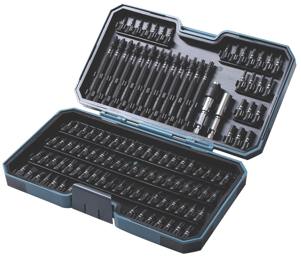 Image of Erbauer 1/4" Hex Shank Mixed Impact Screwdriver Bit Set 113 Pieces 