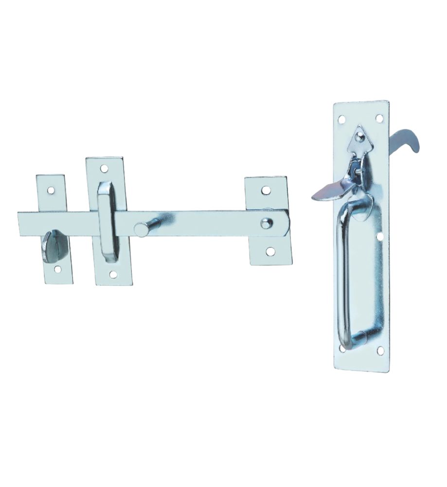 Image of Hardware Solutions Suffolk Gate Latch Kit Silver 