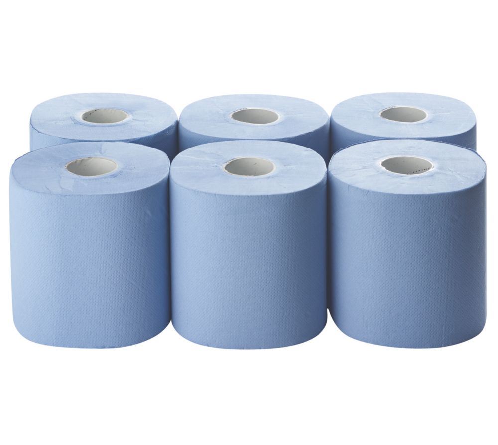 Image of Paper Rolls Blue 2-Ply 185mm x 150m 6 Pack 