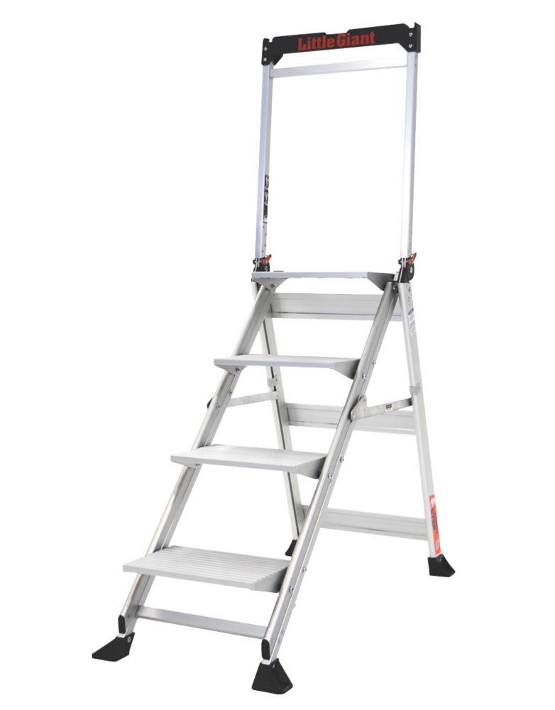 Image of Little Giant Aluminium 4-Tread Jumbo Step Stool 890mm 