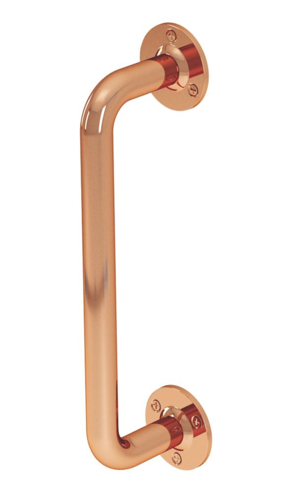 Image of Rothley Angled Household Grab Rail Polished Copper 305mm 