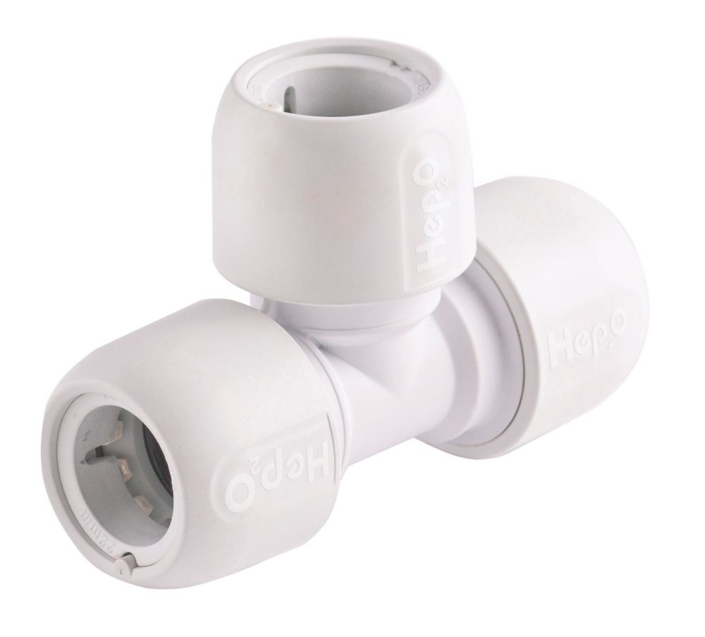 Image of Hep2O Plastic Push-Fit Equal Tee 22mm 