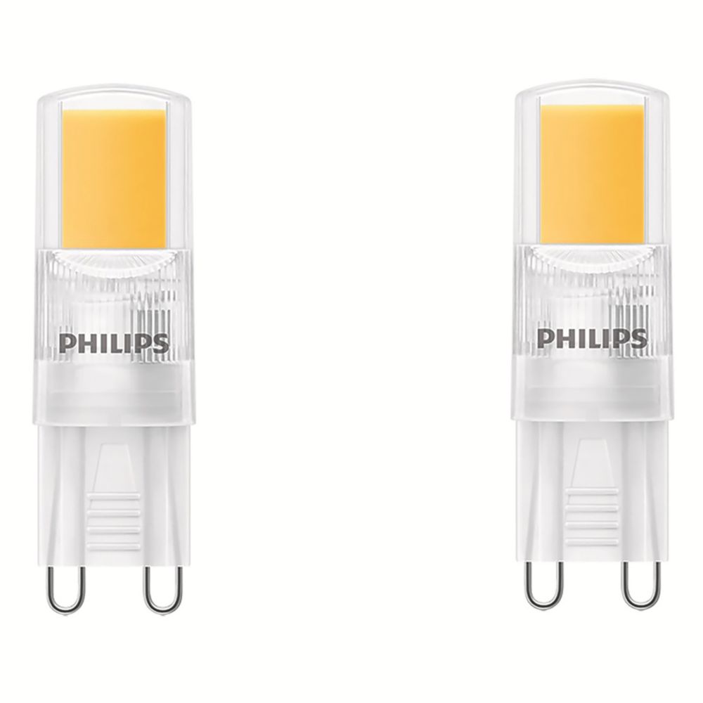 Image of Philips G9 Capsule LED Light Bulb 200lm 2W 220-240V 2 Pack 