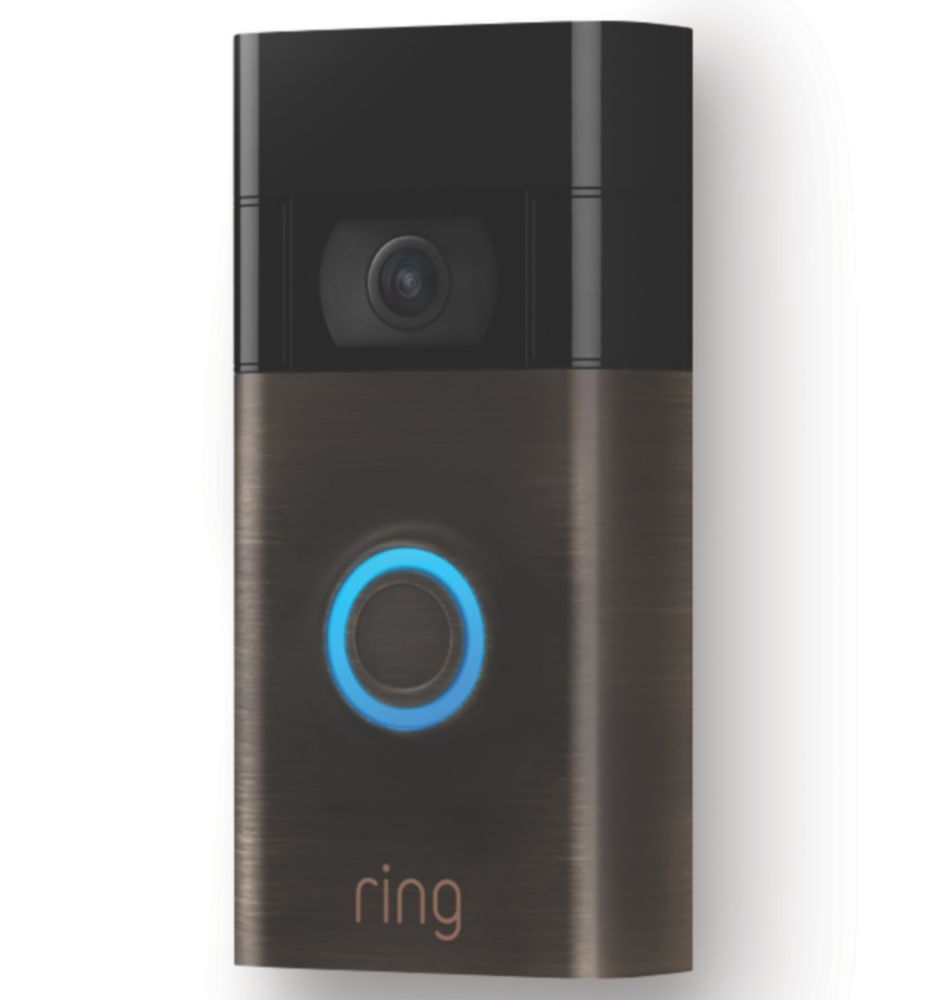 Image of Ring Gen 2 Wired or Wireless Smart Video Doorbell Venetian Bronze 
