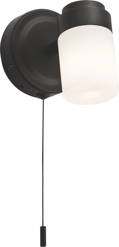 Image of Knightsbridge Round 1-Light Single G9 Wall Spotlight Matt Black 