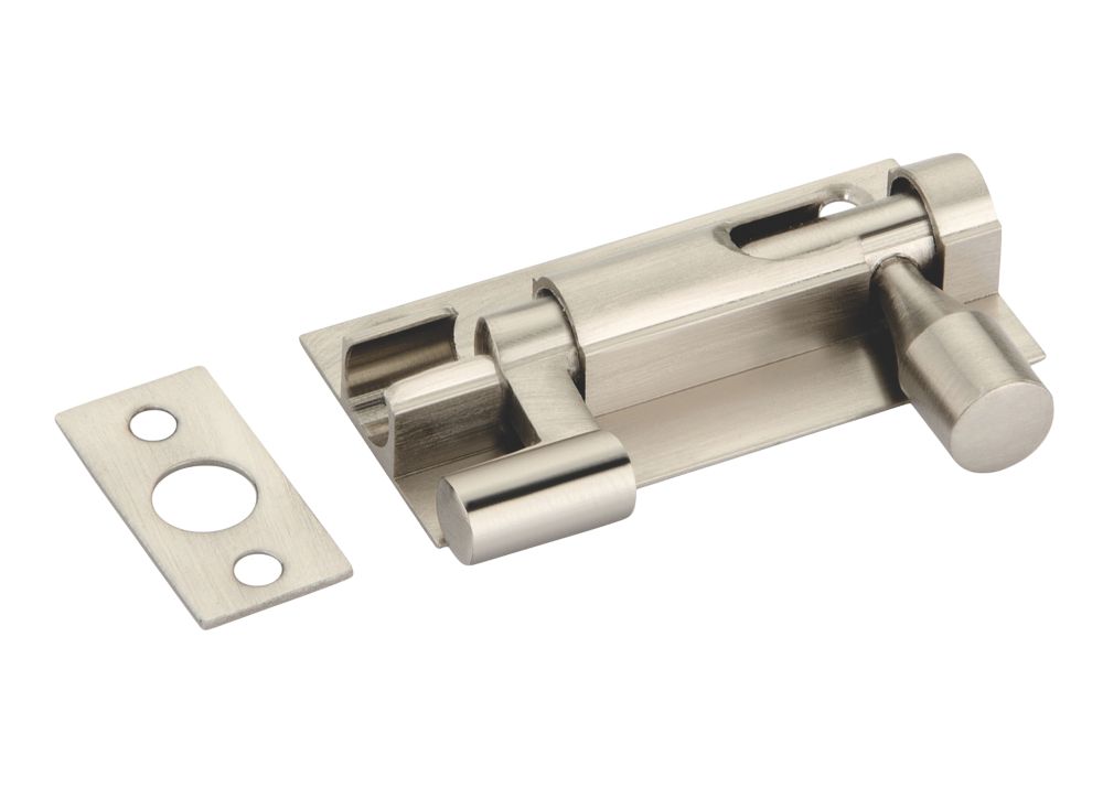 Image of Smith & Locke Necked Door Bolt Silver 40mm 