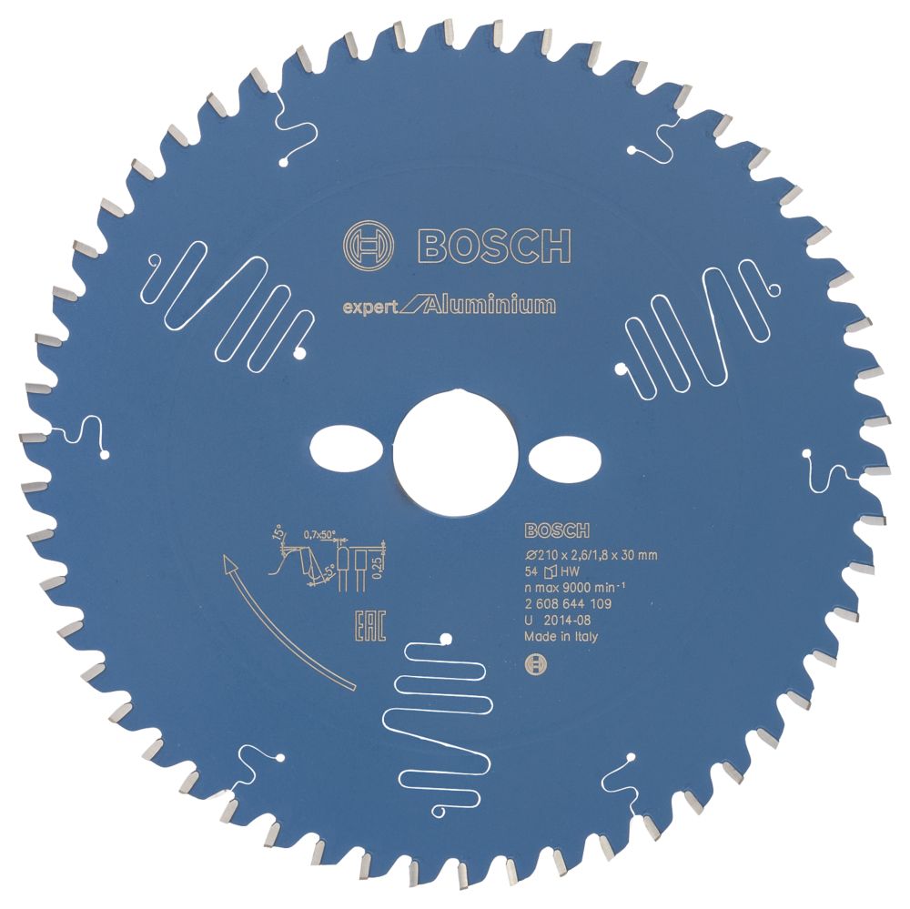 Image of Bosch Expert Aluminium Circular Saw Blade 210mm x 30mm 54T 