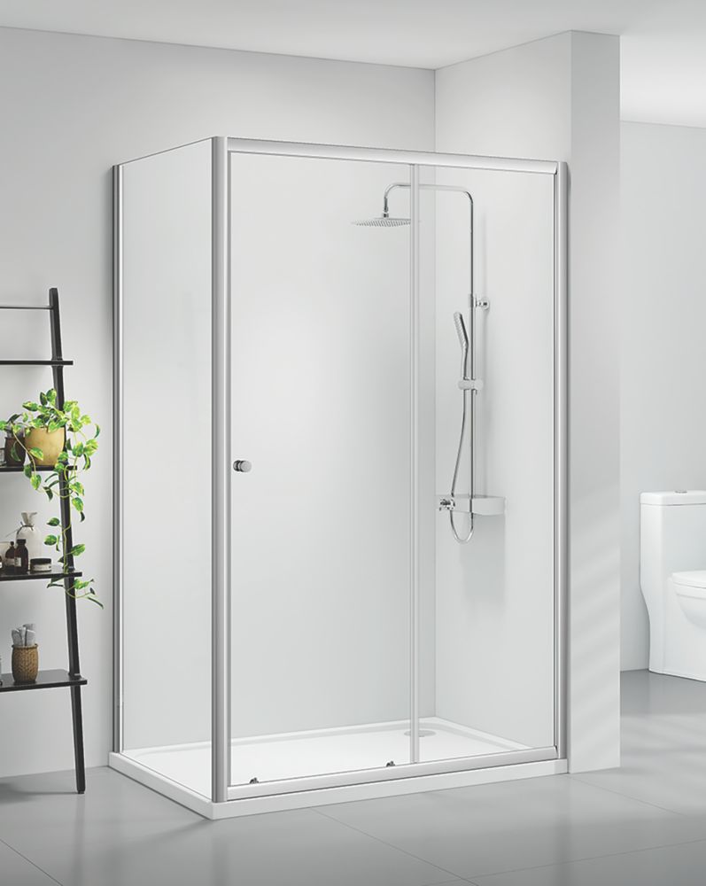 Image of Triton Neo Six Framed Rectangular Sliding Door Shower Enclosure Reversible Chrome 1000mm x 760mm x 1850mm 