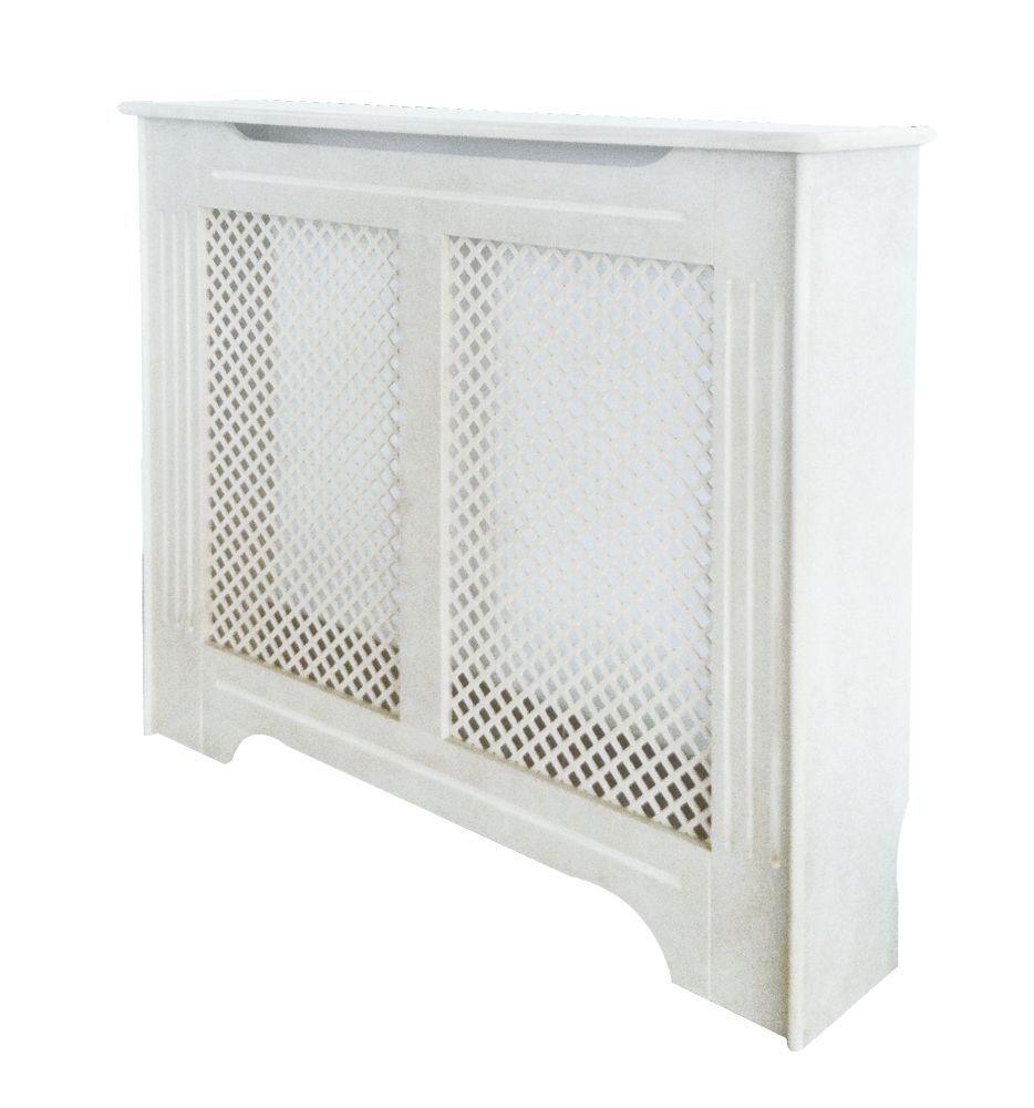 Image of Victorian Radiator Cover White 1220mm x 210mm x 918mm 