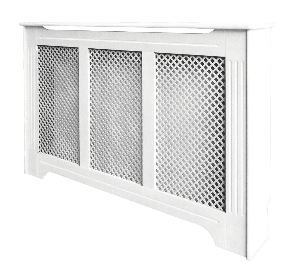 Image of Victorian Radiator Cover White 1420mm x 210mm x 918mm 