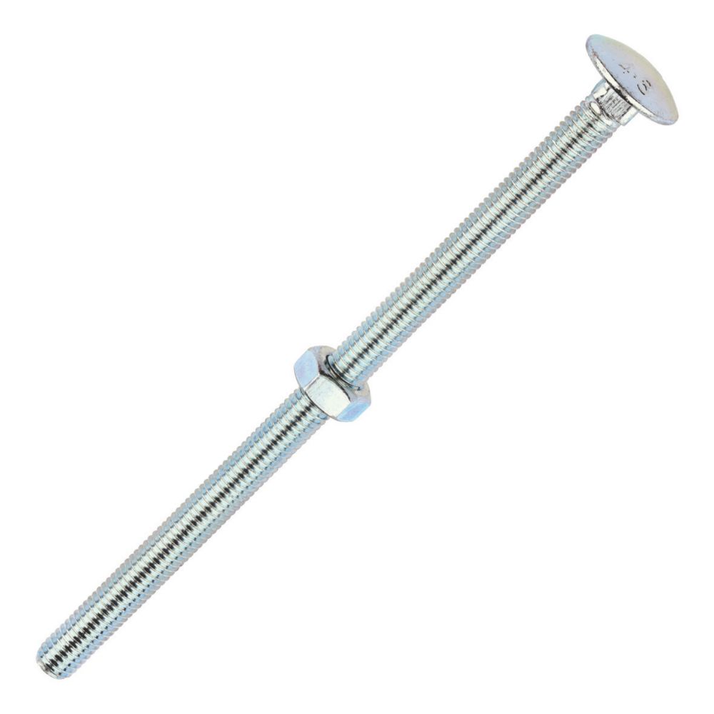 Image of Timco Carriage Bolts Carbon Steel Zinc-Plated M8 x 150mm 25 Pack 