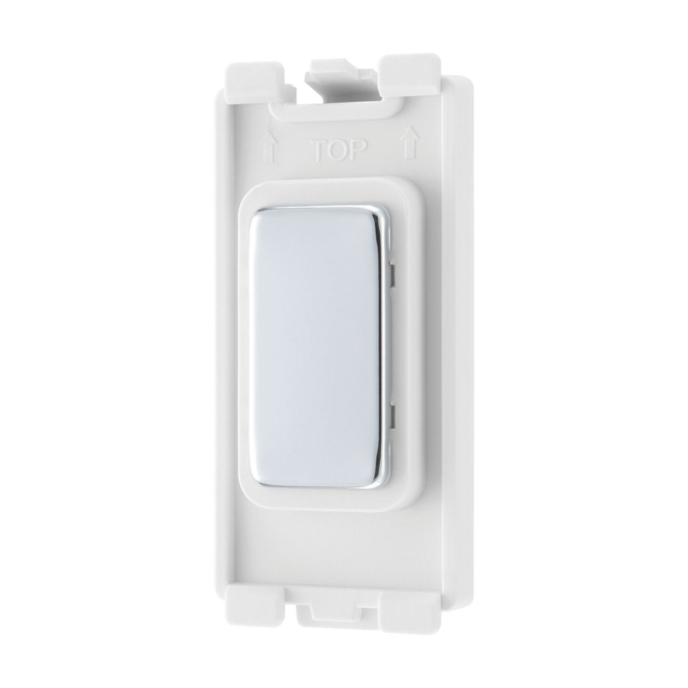 Image of British General Nexus Grid 1-Module Grid Blanking Plate Polished Chrome 