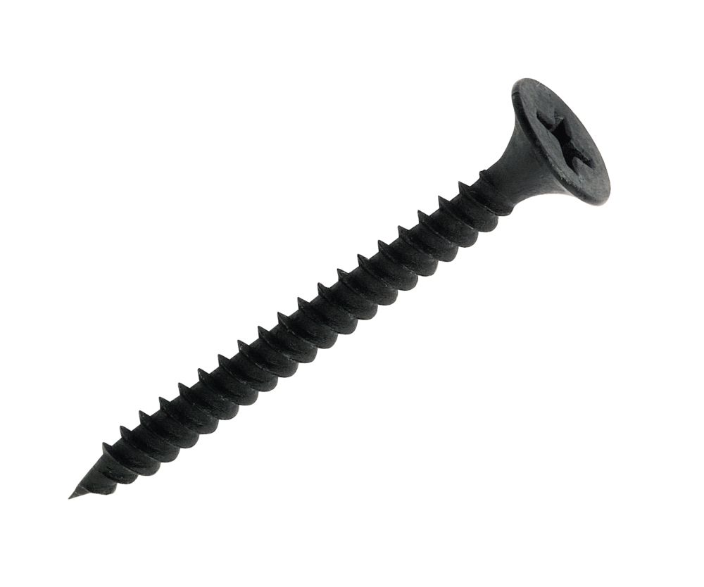 Image of Easydrive Black Phosphate Bugle Head Twin Thread Uncollated Drywall Screws 3.5 x 25mm 1000 Pack 