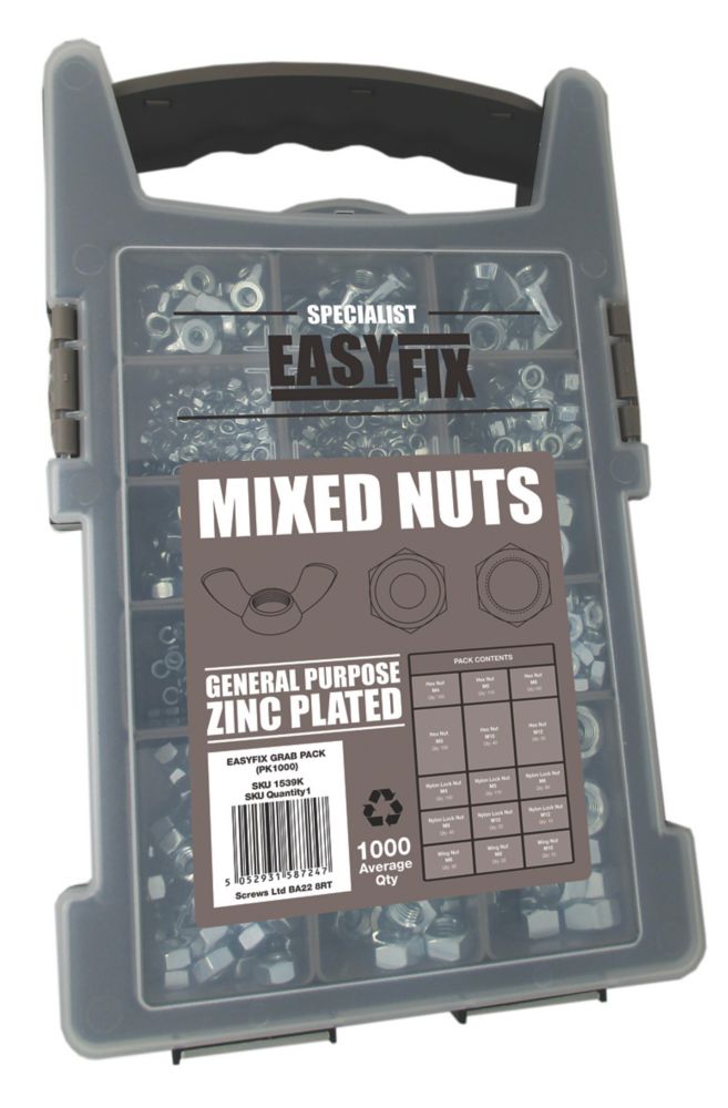 Image of Easyfix Mixed Nuts Pack 1000 Piece Set 