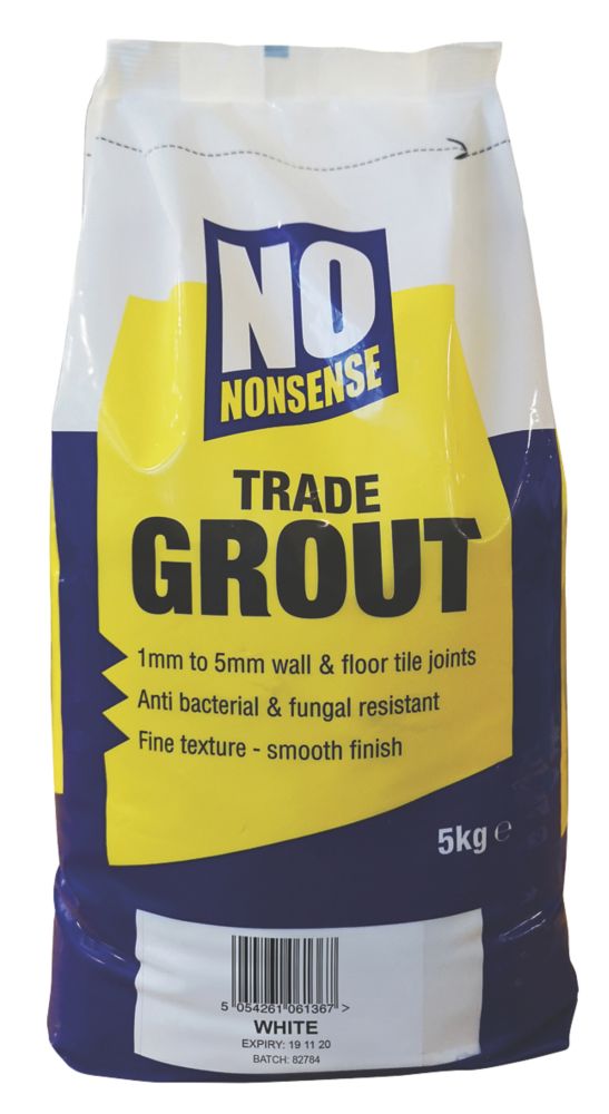 Image of No Nonsense Wall & Floor No Mould Grout White 5kg 