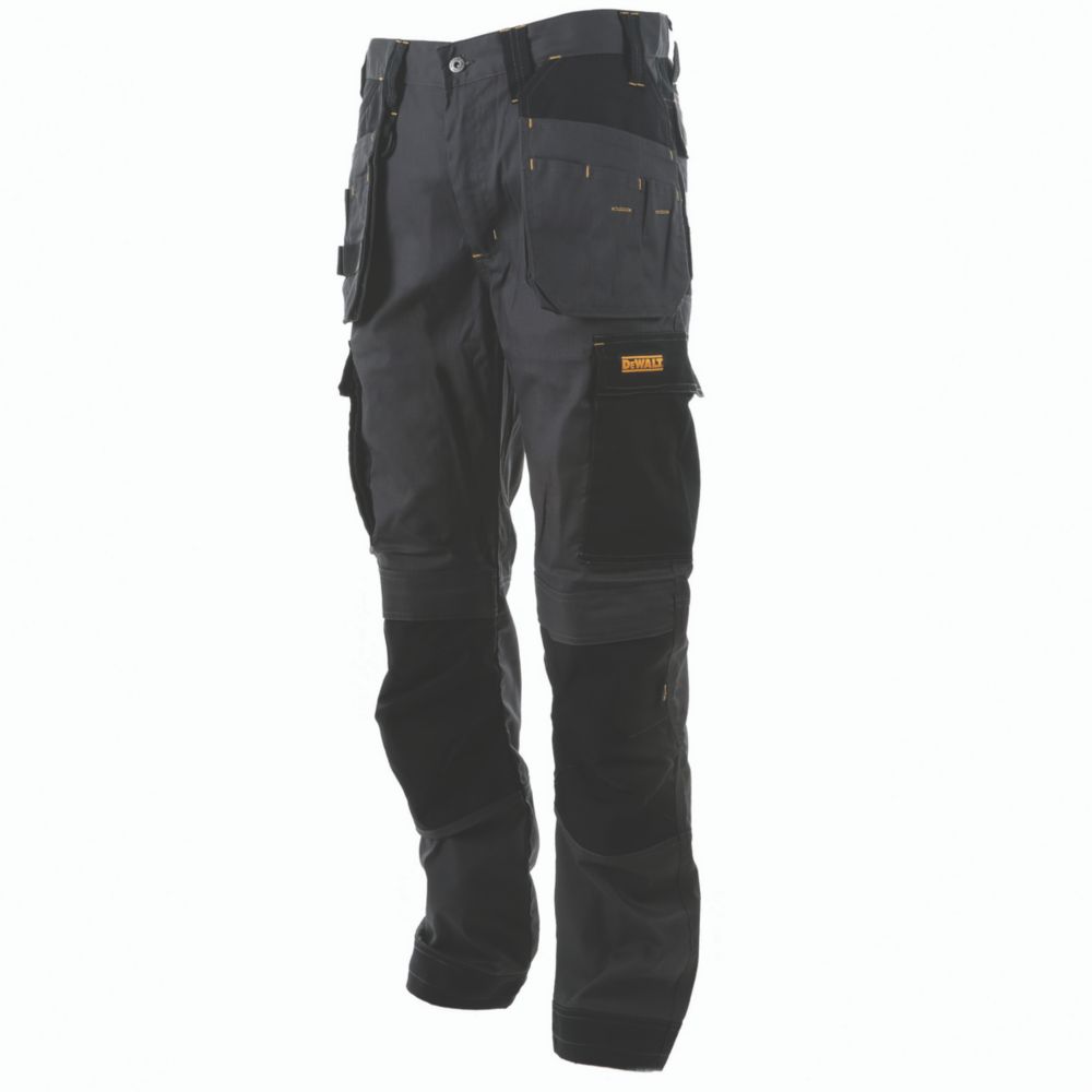 DeWalt Barstow DWC115 004 Holster Work Trousers Charcoal Grey 30 W