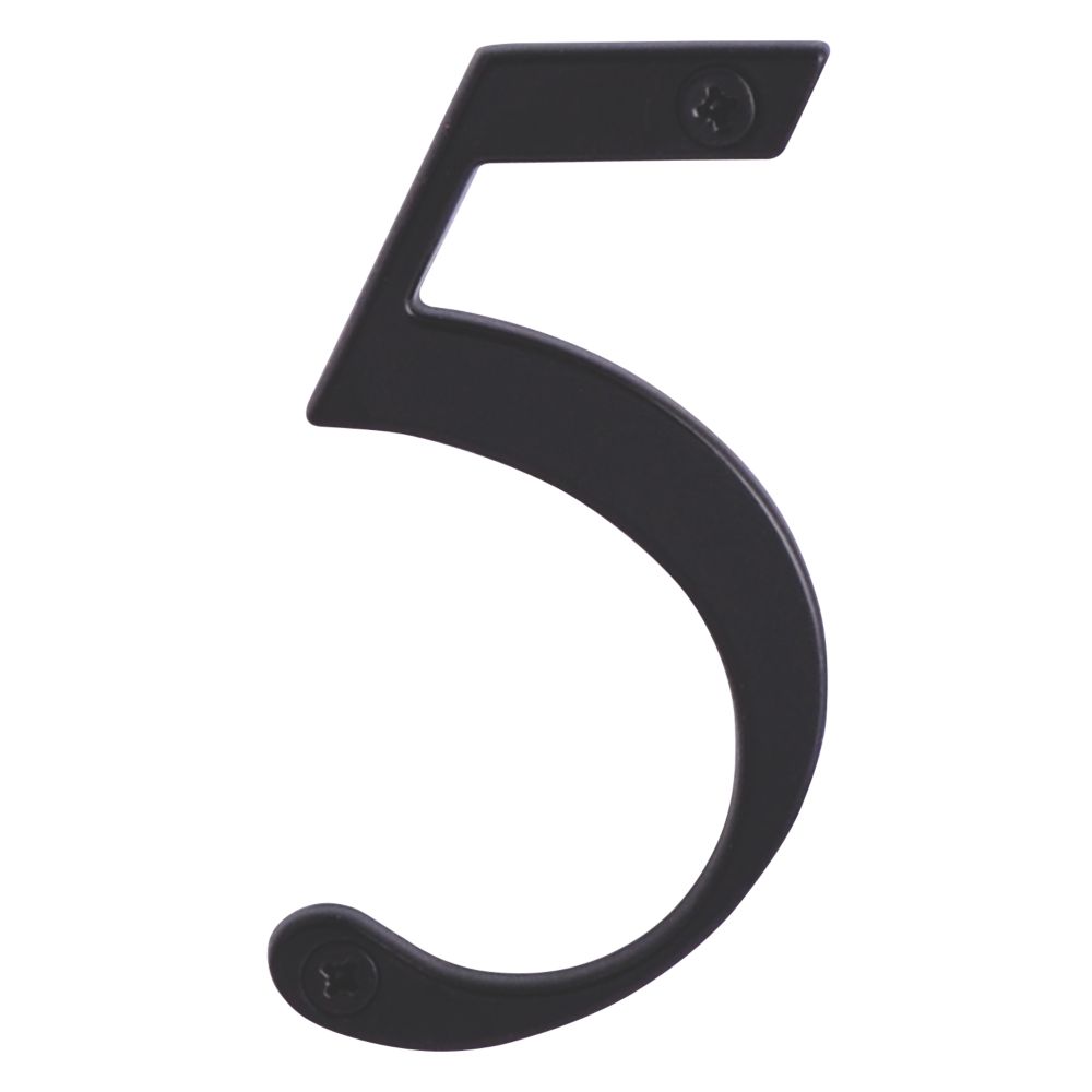 Image of Fab & Fix Door Numeral 5 Black 80mm 