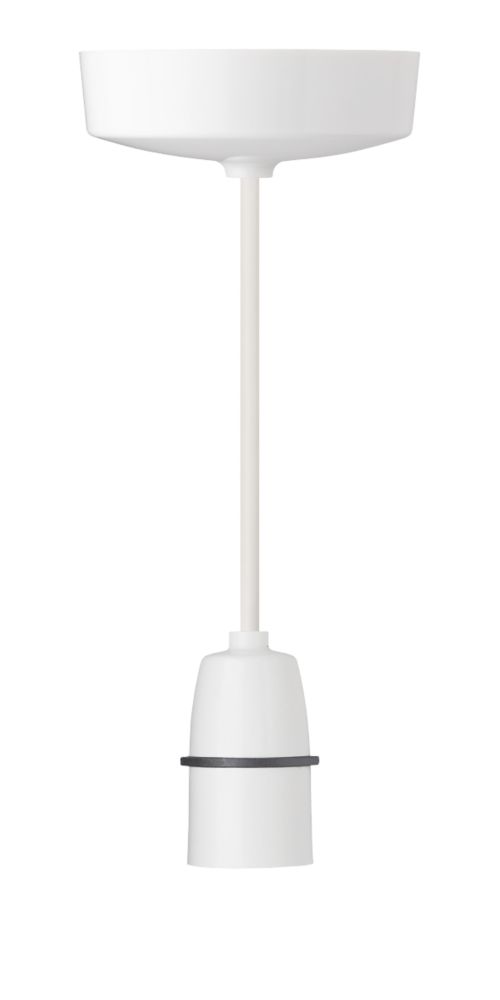 Image of MK 6" Pendant Light Fitting Set BC White 3 1/2" 