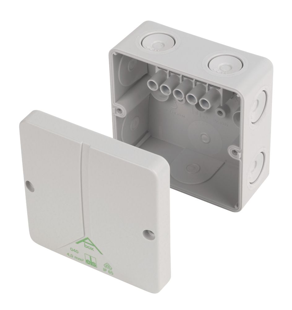 Image of IP65 32A 5-Terminal Weatherproof Outdoor Adaptable Box 93mm x 55mm x 93mm 