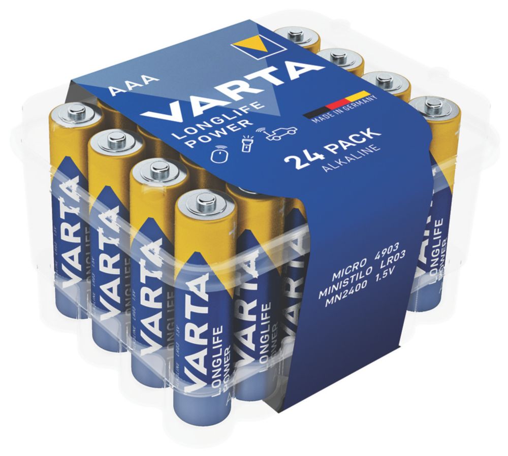 Image of Varta Longlife Power AAA High Energy Batteries 24 Pack 