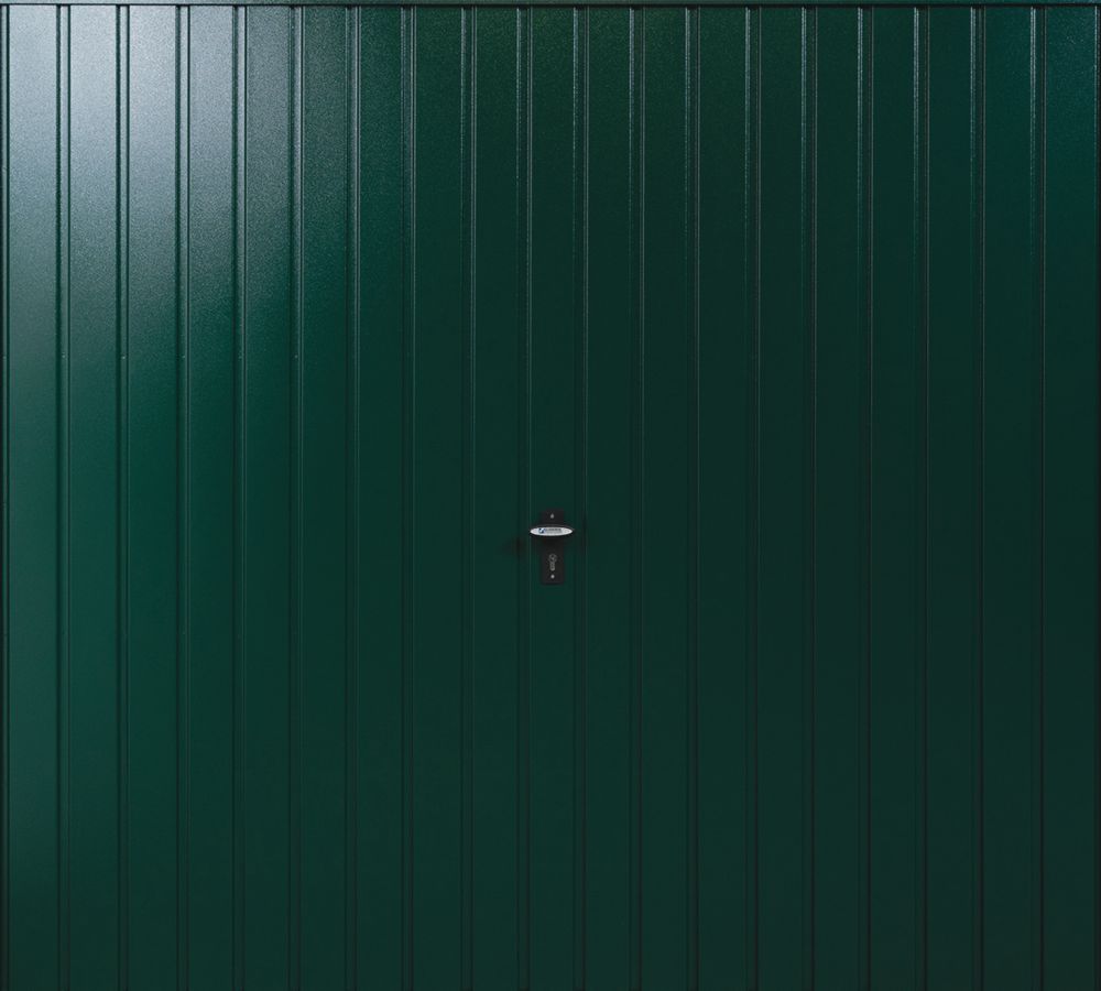 Image of Gliderol Vertical 7' 6" x 6' 6" Non-Insulated Framed Steel Up & Over Garage Door Moss Green 