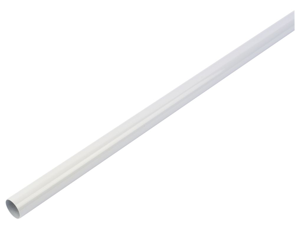 Image of Smith & Locke Round Wardrobe Rail White 1219mm x 25mm 
