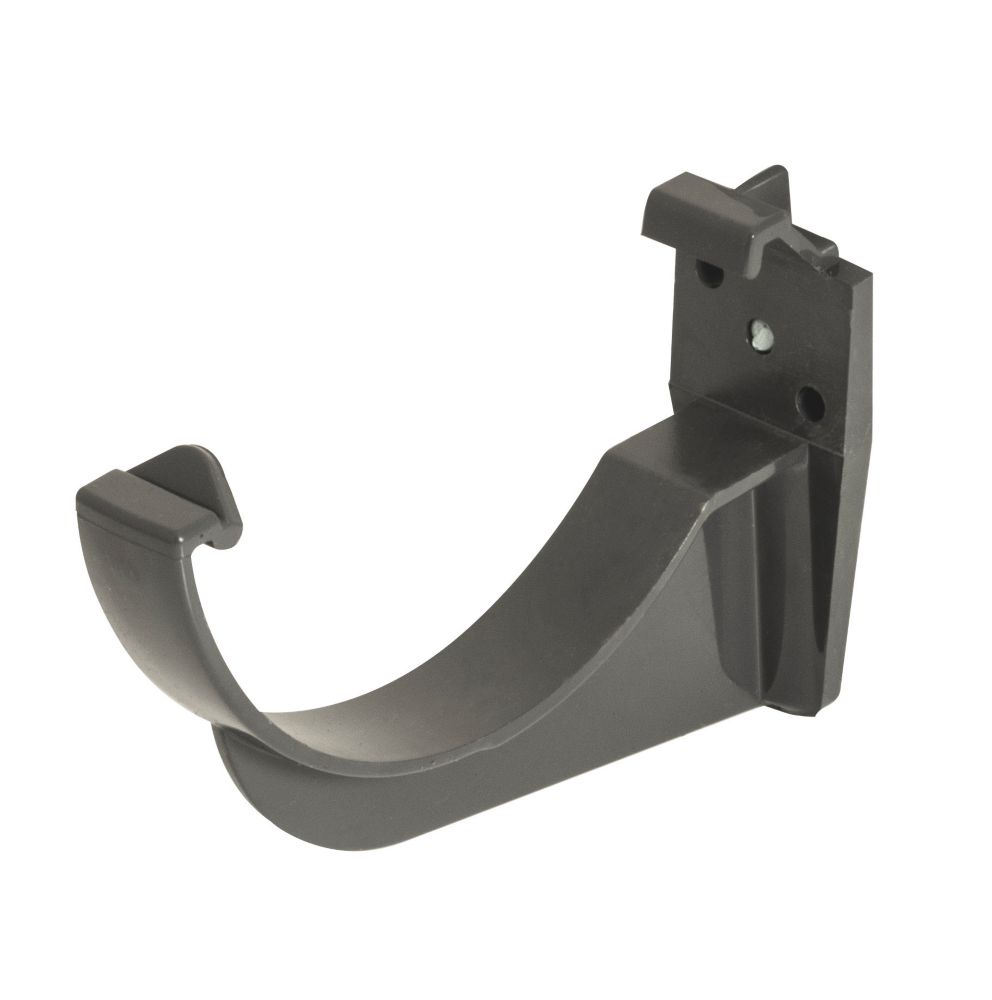 Image of FloPlast Half Round Fascia Bracket Anthracite Grey 112mm 10 Pack 