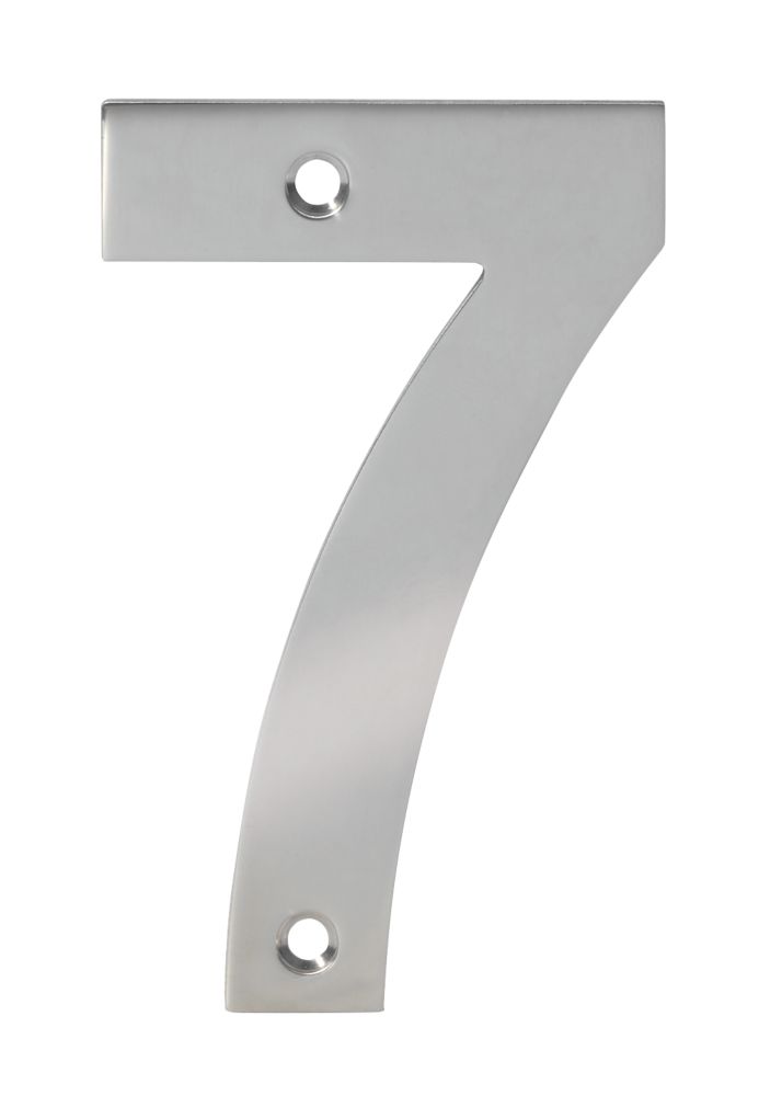Image of Eclipse Door Numeral 7 Polished Stainless Steel 100mm 